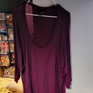 Torrid 5 Purple/Plum long tunicback top